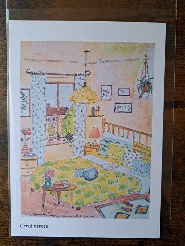 Tirage limité reproduction A5  impression papier 300 gr à partir de mes tableaux originaux