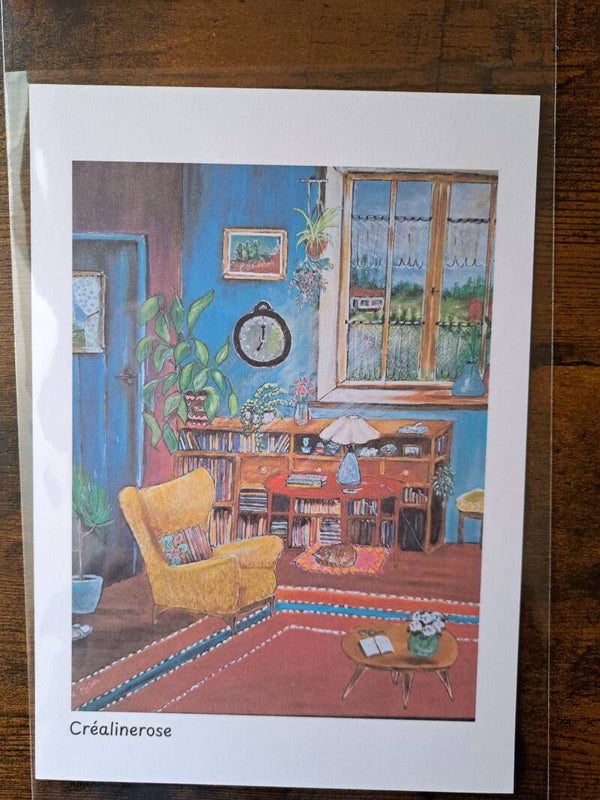 Tirage limité reproduction A5  impression papier 300 gr à partir de mes tableaux originaux
