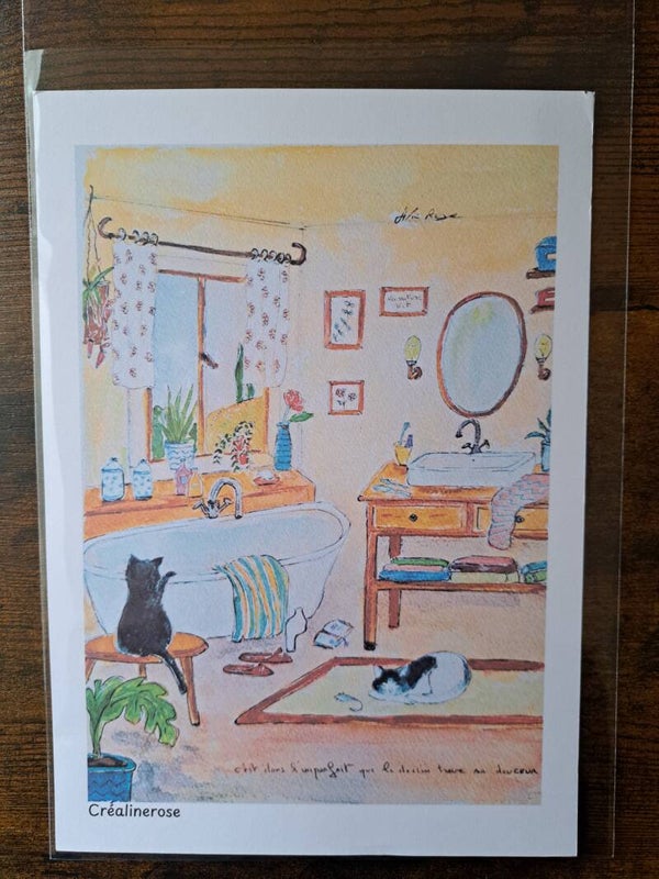 Tirage limité reproduction A5  impression papier 300 gr à partir de mes tableaux originaux