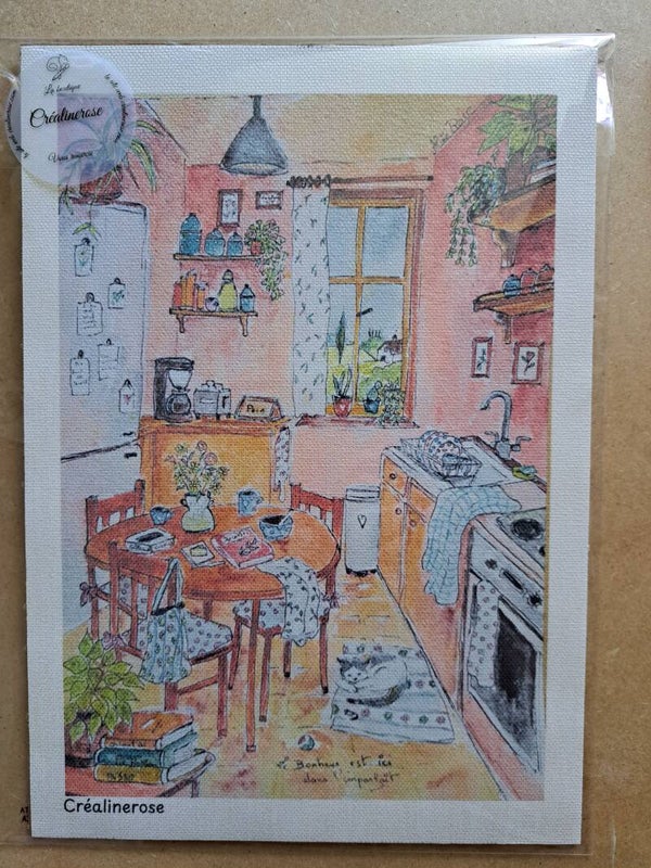 Tirage limité reproduction A5  impression papier 300 gr à partir de mes tableaux originaux