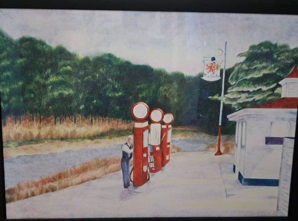 Tableau crayon Bic encadrement noir 50x70