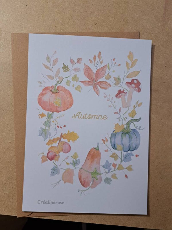 Tirage limité reproduction A5  impression papier 300 gr à partir de mon aquarelle