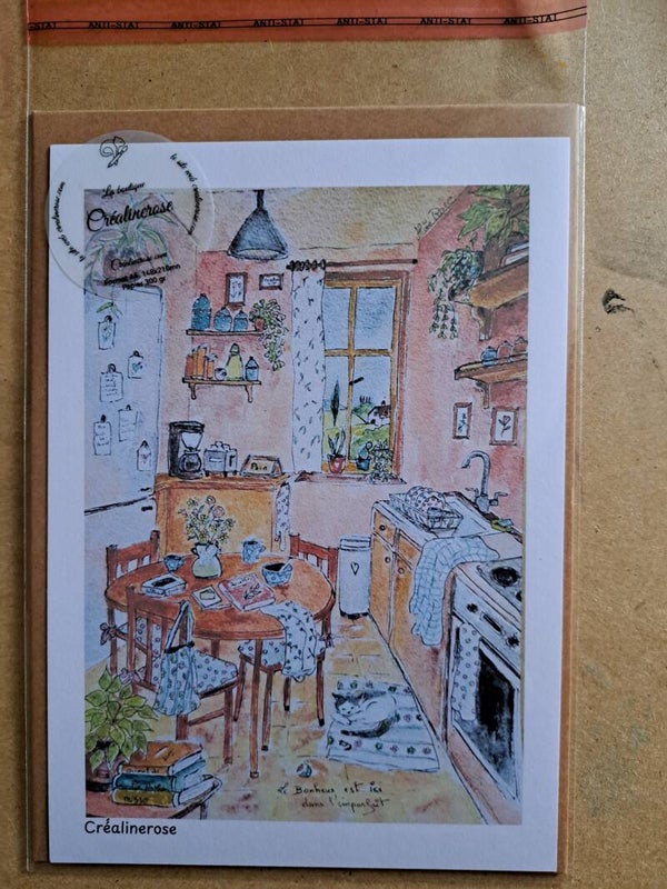 Reproduction A5  impression papier 300 gr à partir de mon aquarelle