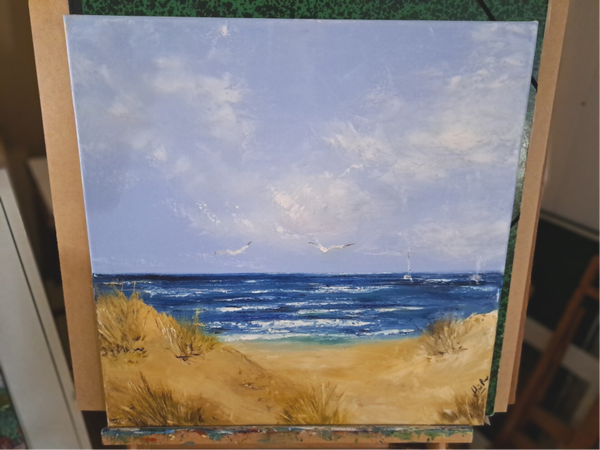La mer Peinture sur Toile 50x50 cm