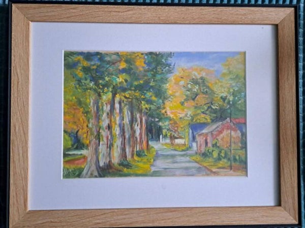 Tableau Montonvillers Pastels 20x30 cm, encadrement 35x45 cm avec passe partout