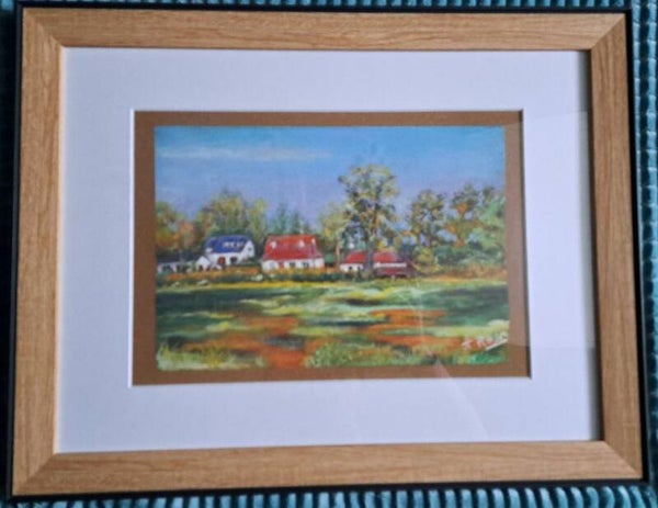 Montonvillers Pastels 20x30 cm, encadrement 35x45 cm avec passe partout