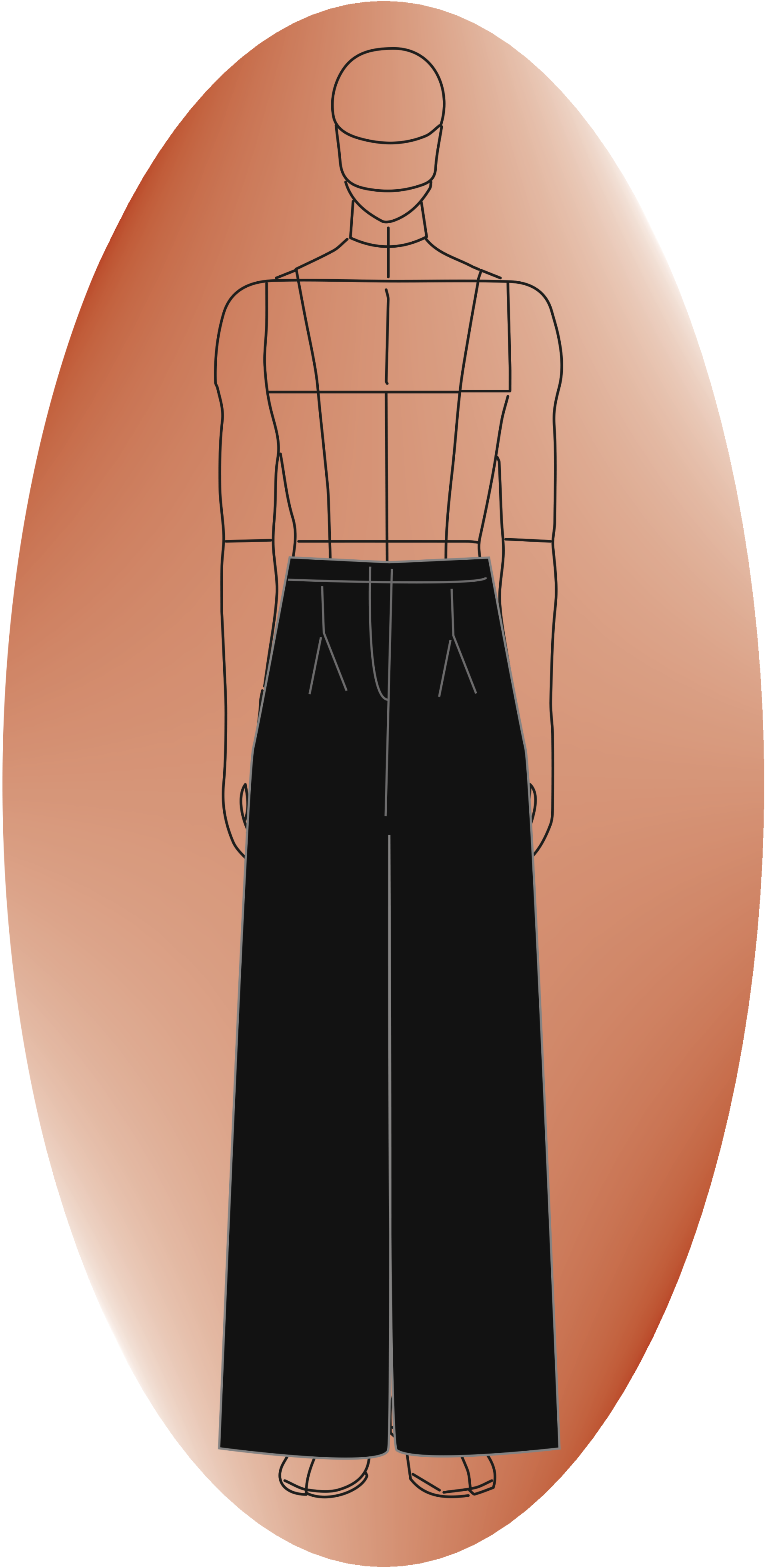 Pantalon large classe pour homme