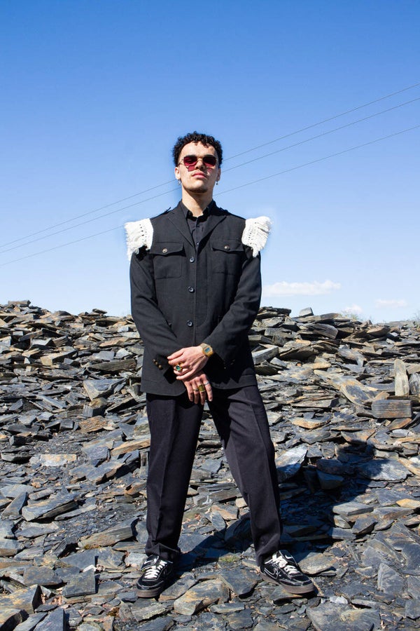Blazer homme à épaulettes