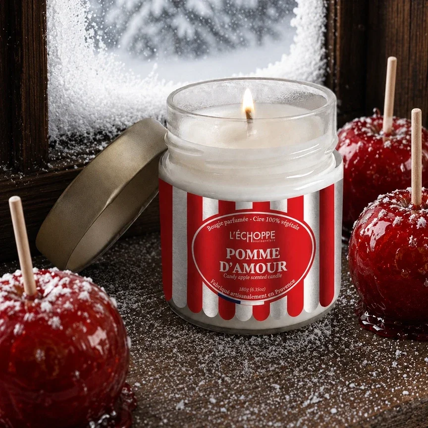 Geurkaars Liefdesappel 180 g - Wintereditie
