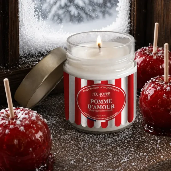 Geurkaars Liefdesappel 180 g - Wintereditie