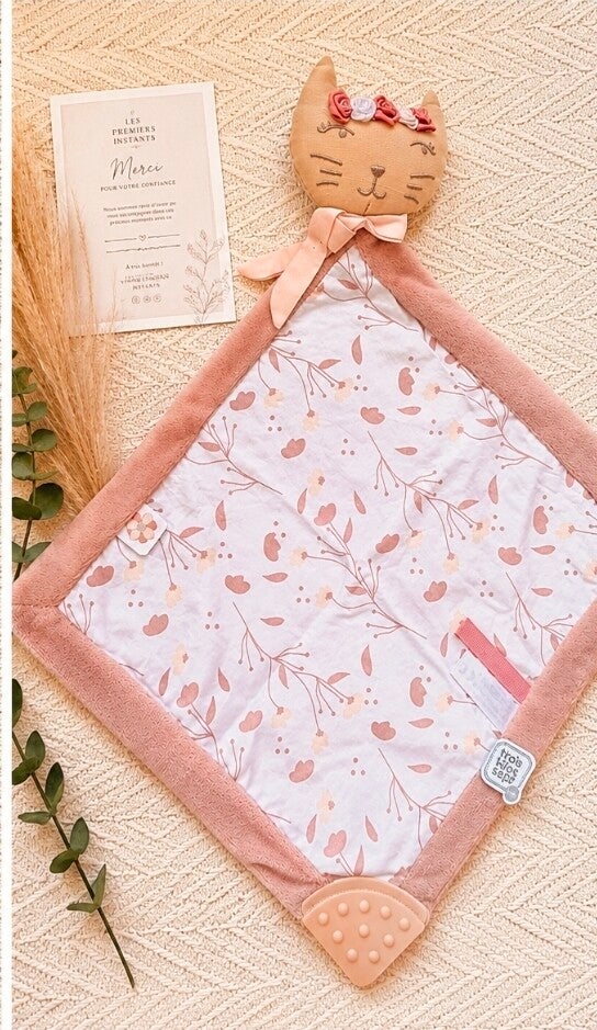 Doudou Chat Rose