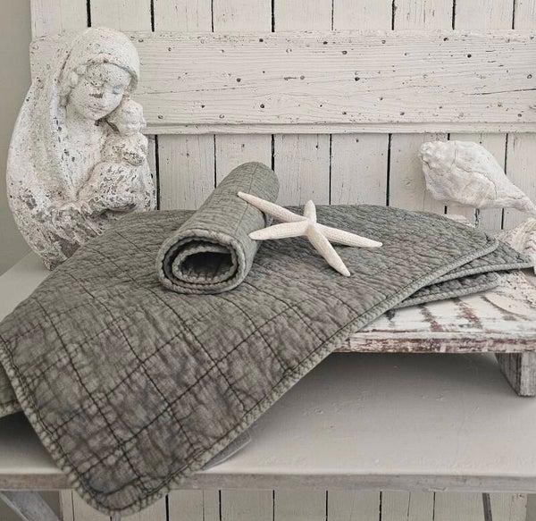Mrs Bloom placemats olive grey 4 stuks