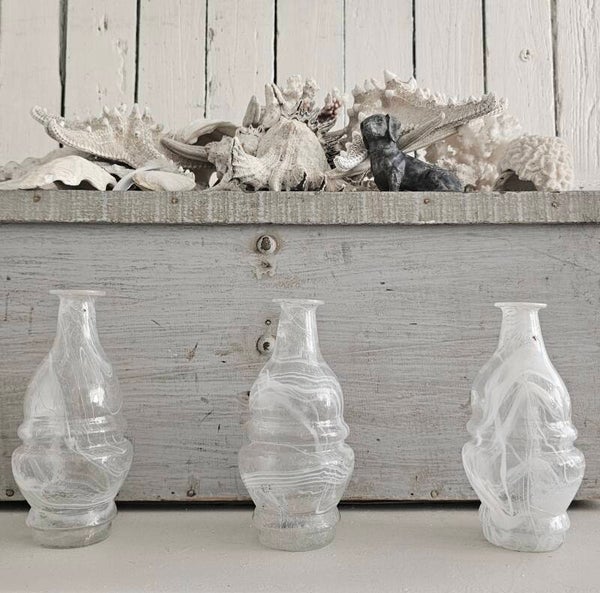 Set van 3 handgeblazen vaasjes