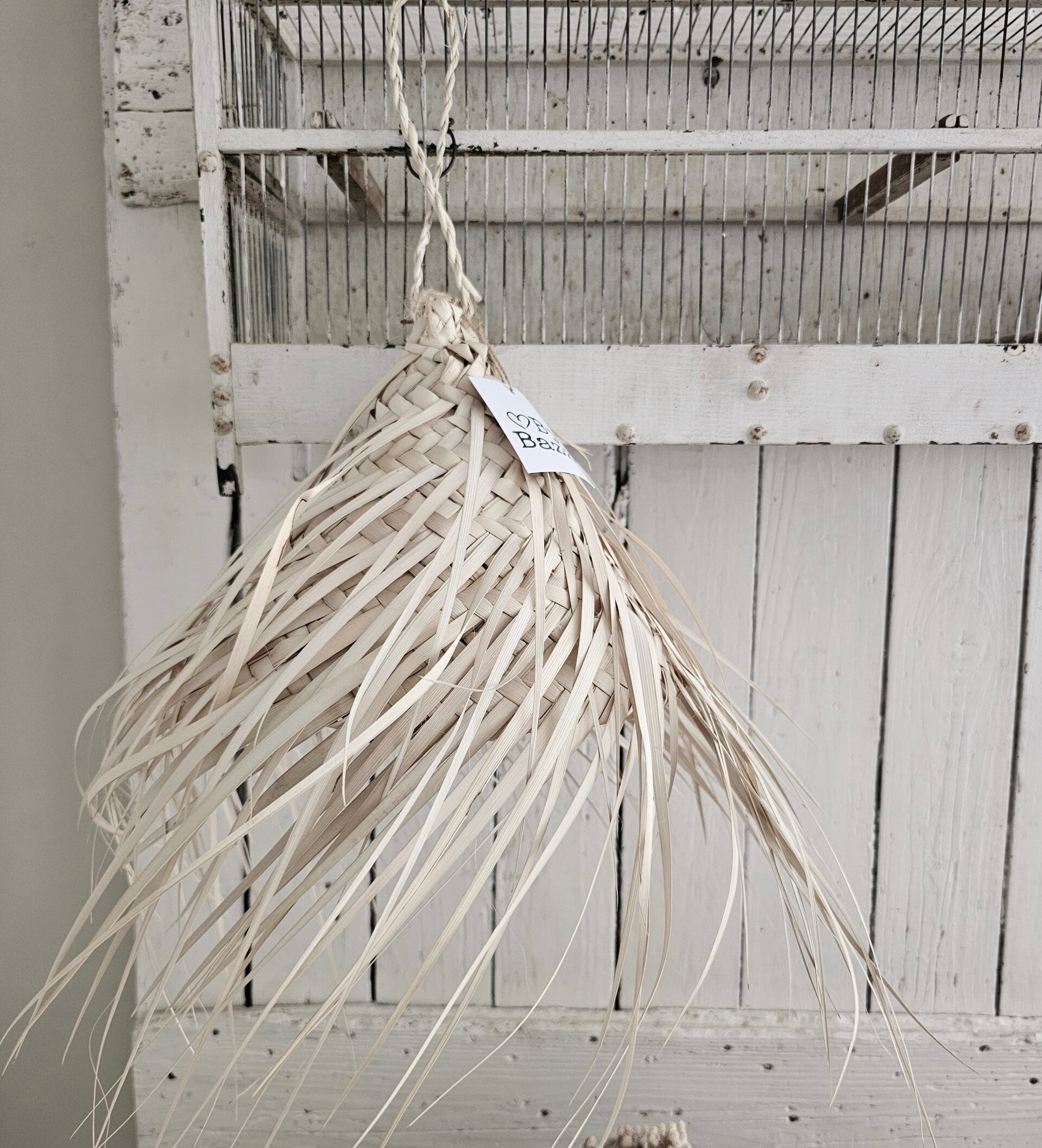 By Bazz rieten hanger/lampje maat S