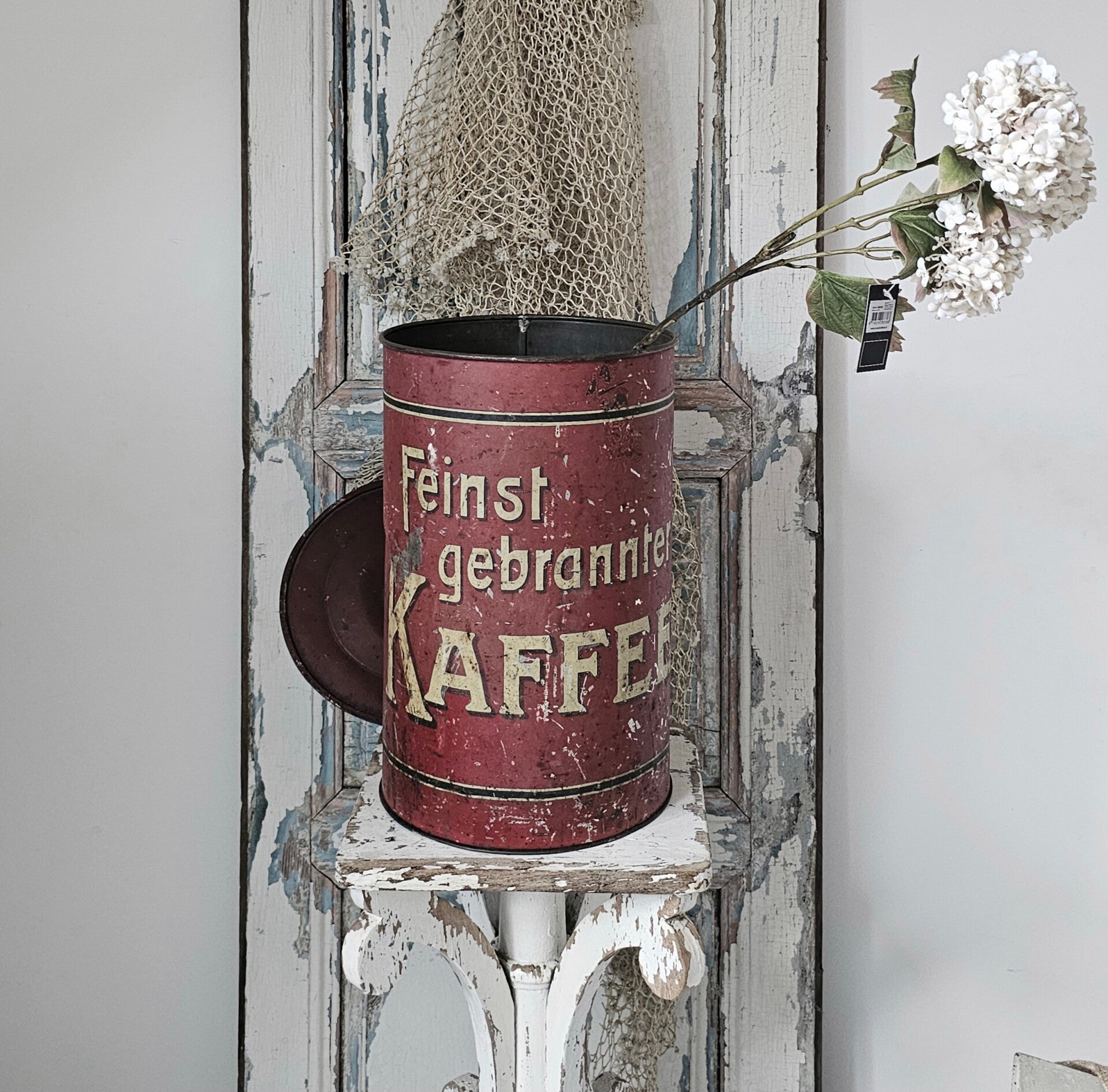 Antiek winkel koffieblik