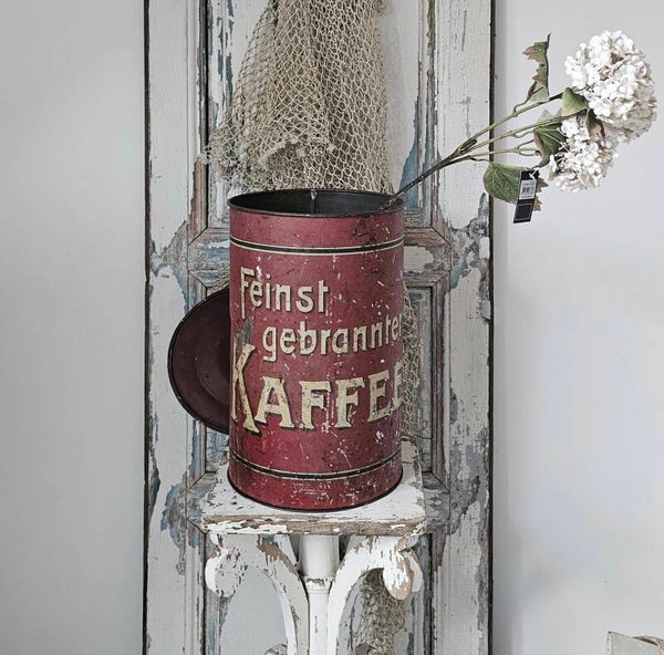 Antiek winkel koffieblik