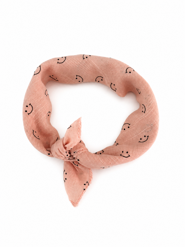Smiley sjaaltje roze