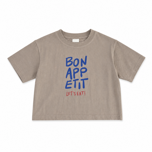 Bonappetit t-shirt beige