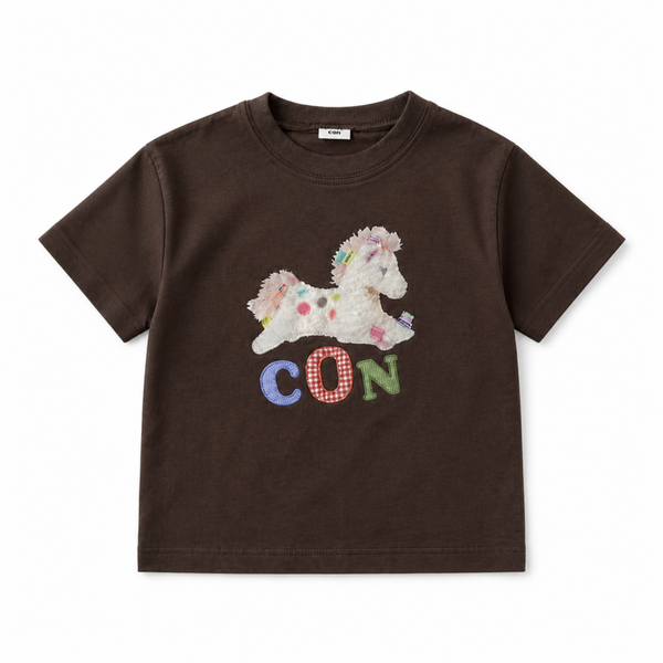 Con t-shirt bruin