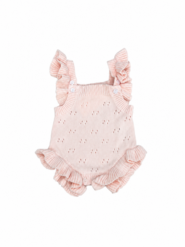 Lillemoon pointelle romper roze