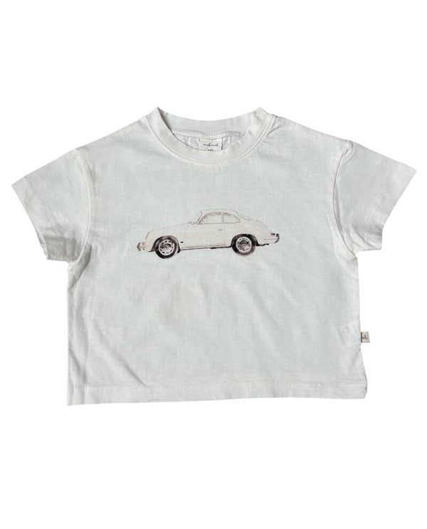 Vintage auto T-shirt wit