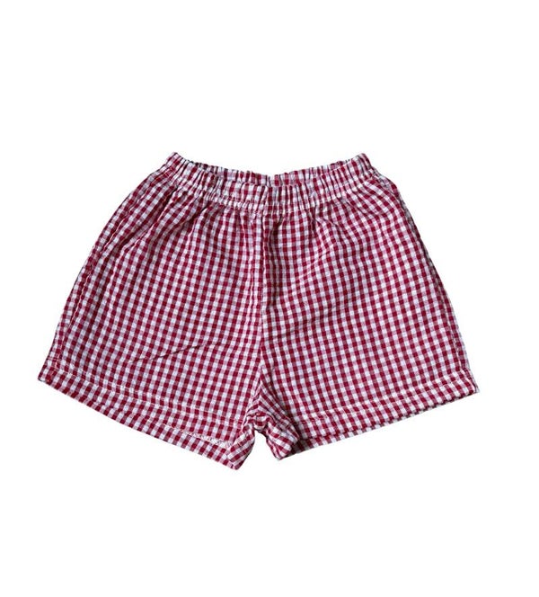 Geruit shortje rood/wit