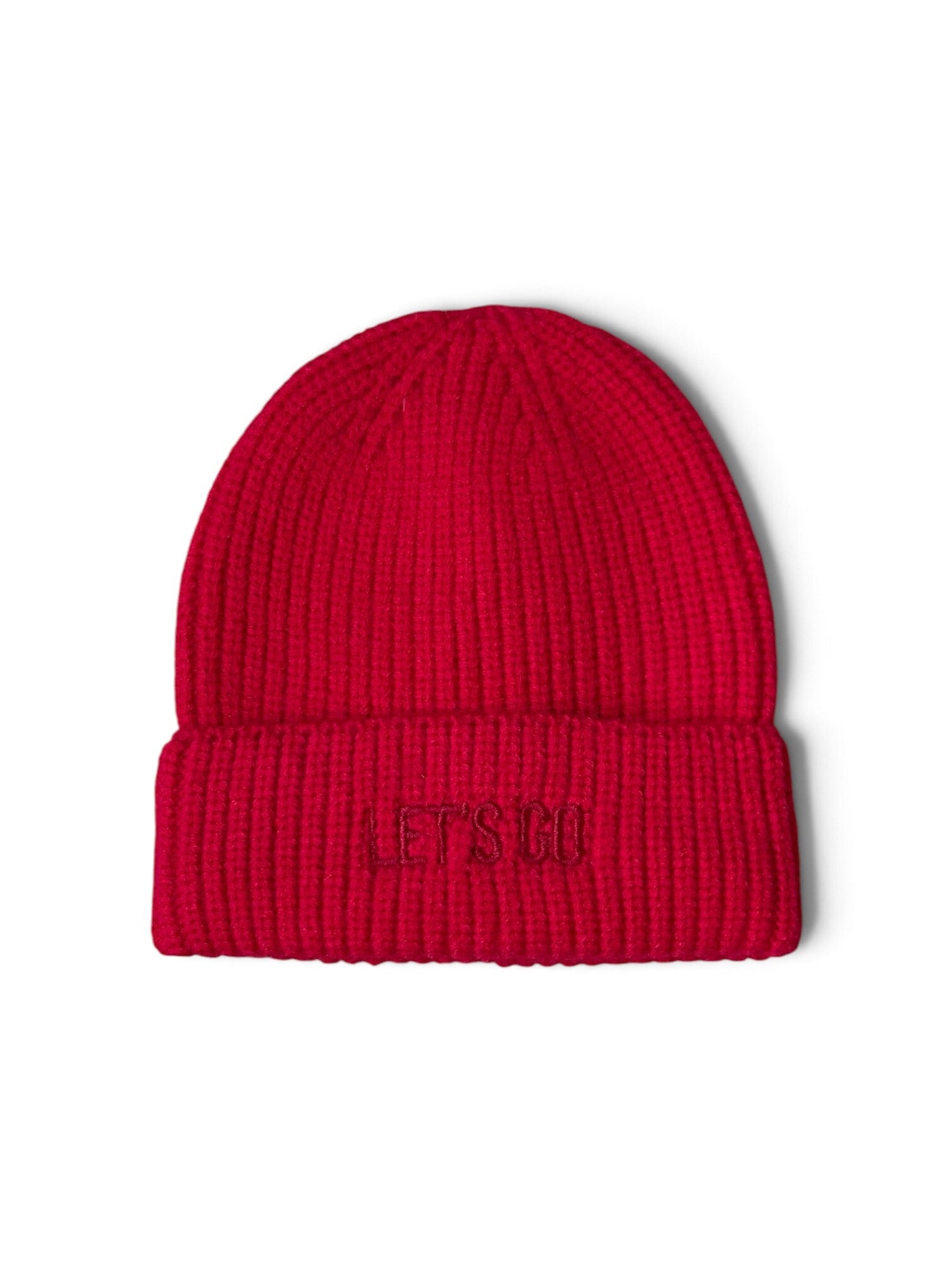 Beanie rood ‘LET’S GO’