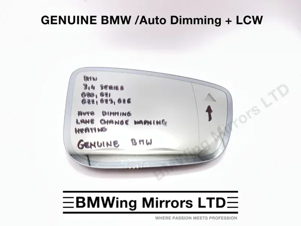 Share BMW 3 4 i4 G20 G21 G22 G26 RIGHT DRIVER SIDE MIRROR GLASS / AUTO DIMMING + LCW
