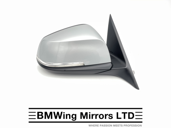 BMW 3 F30 F31 O/S RIGHT DRIVER SIDE WING MIRROR 6 PIN / SE SPORT LUXURY / SILVER