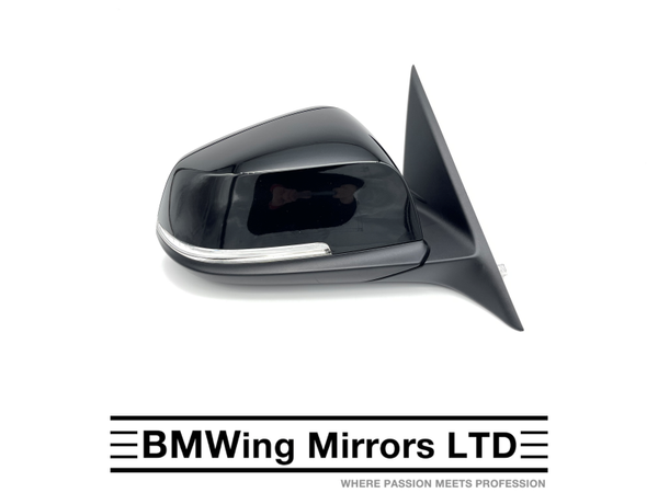 BMW 3 F30 F31 O/S RIGHT DRIVER SIDE WING MIRROR 6 PIN / SE SPORT LUXURY / SAPPHIRE BLACK