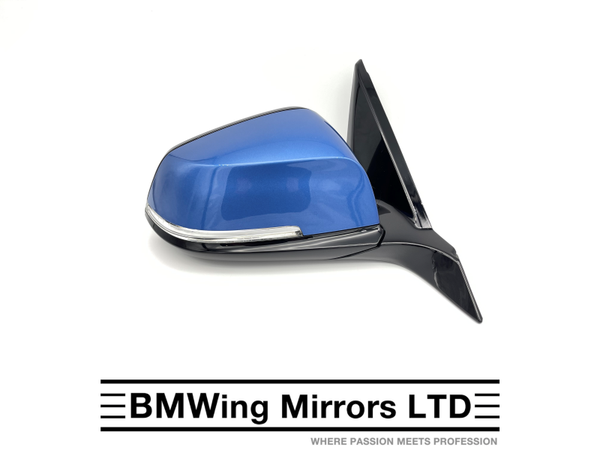 BMW 1 2 F21 F22 F23 RIGHT DRIVER SIDE DOOR WING MIRROR 6 PIN / M-SPORT / ESTORIL BLUE B45