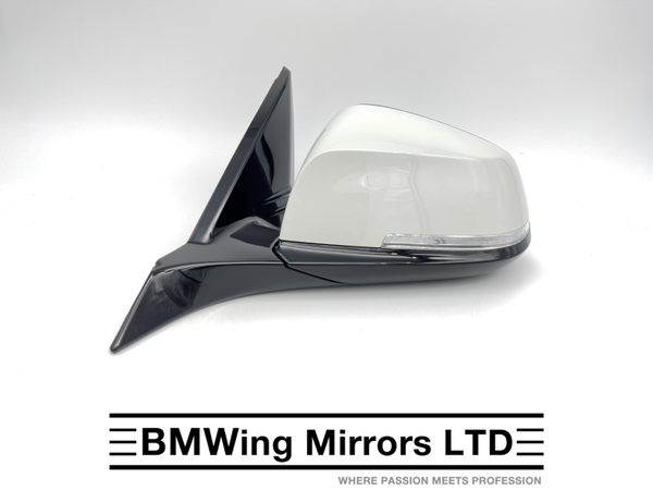 BMW 1 2 F21 F22 F23 LEFT PASSENGER SIDE DOOR WING MIRROR 6 PIN / M-SPORT / ALPINE WHITE A300