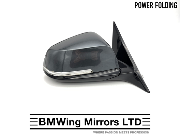 BMW 3 F30 F31 O/S RIGHT DRIVER SIDE WING MIRROR / 5 PIN POWER FOLDING / M-SPORT / MINERAL GREY B39