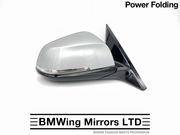 BMW 4 F32 F33 F36 RIGHT DRIVER SIDE WING MIRROR / 5 PIN POWER FOLDING / SILVER