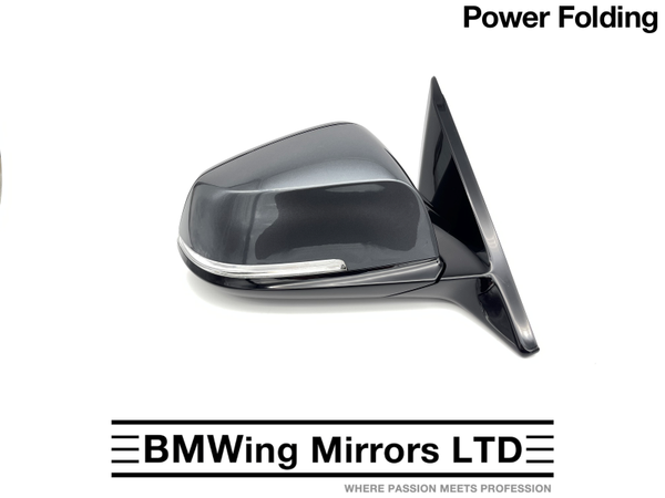 BMW 4 F32 F33 F36 RIGHT DRIVER SIDE WING MIRROR / 5 PIN POWER FOLDING / Mineral Grey