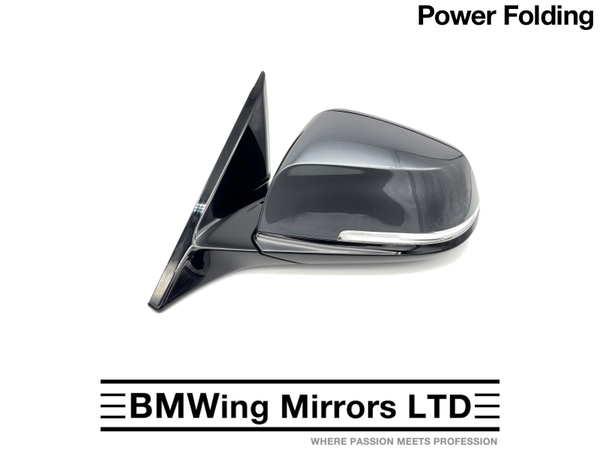 BMW 4 F32 F33 F36 LEFT PASSENGER SIDE WING MIRROR / 5 PIN POWER FOLDING / Mineral Grey B39