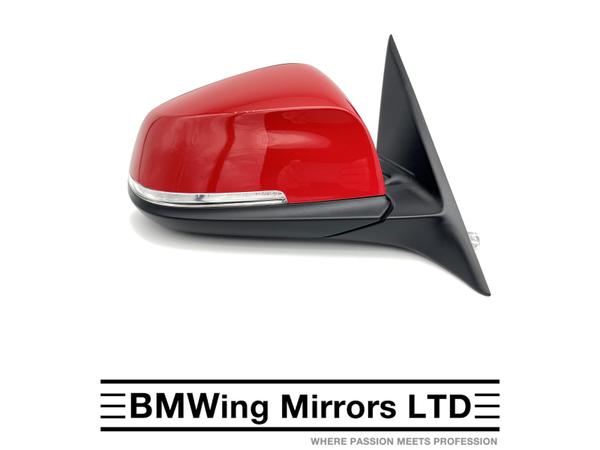 BMW 3 SERIES F30 F31 O/S RIGHT DRIVER SIDE WING MIRROR / 6 PIN / M-SPORT / MELBOURNE RED A75