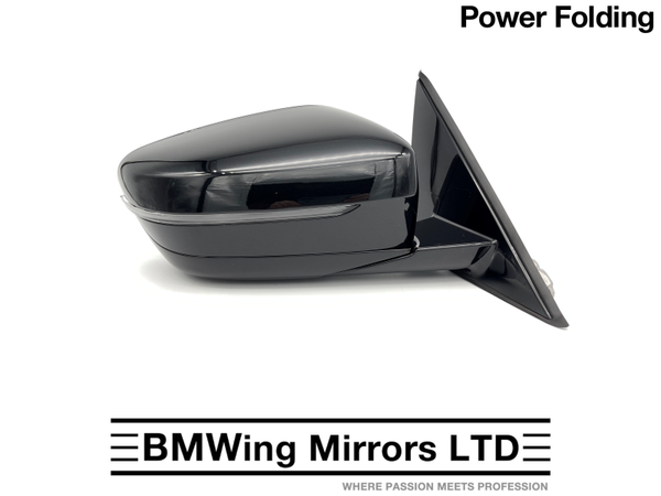 BMW 3 G20 G21 RIGHT DRIVER SIDE DOOR WING MIRROR / POWER FOLDING 5 PIN / SAPPHIRE BLACK