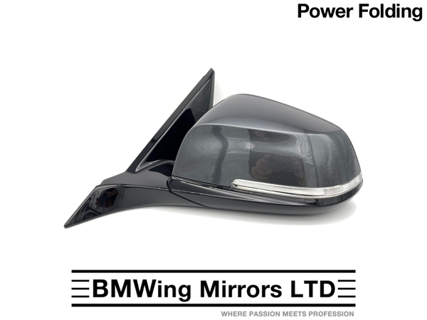 BMW 1 2 F21 F22 F23 F87 M2 LEFT PASSENGER WING MIRROR / 5 PIN POWER FOLDING / MINERAL GREY B39