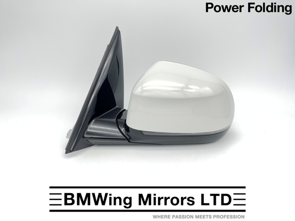 BMW X3 G01 G08 LEFT PASSENGER WING MIRROR 5 PIN POWER FOLDING / M-SPORT / ALPINE WHITE A300