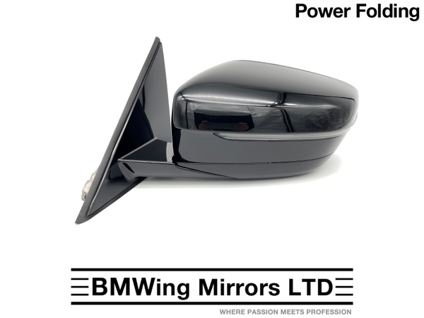 BMW 3 G20 G21 LEFT PASSENGER SIDE DOOR WING MIRROR POWER FOLDING 5 PIN / SAPPHIRE BLACK