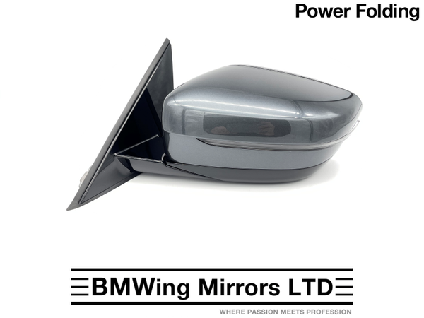 BMW 3 G20 G21 LEFT PASSENGER SIDE DOOR WING MIRROR POWER FOLDING 5 PIN / GREY