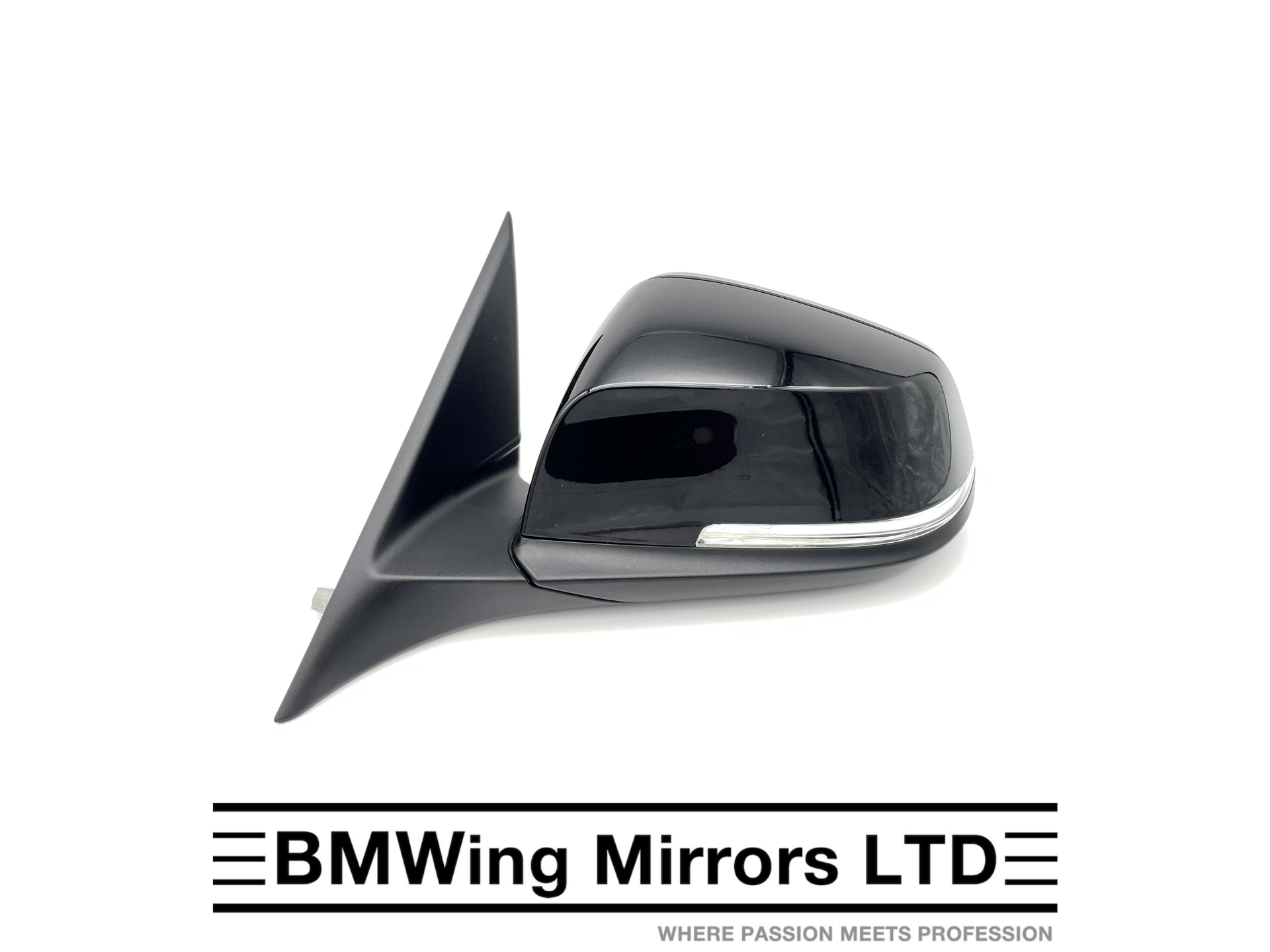 BMW 3 F30 F31 N/S LEFT PASSENGER SIDE WING MIRROR 6 PIN / SE SPORT LUXURY / BLACK