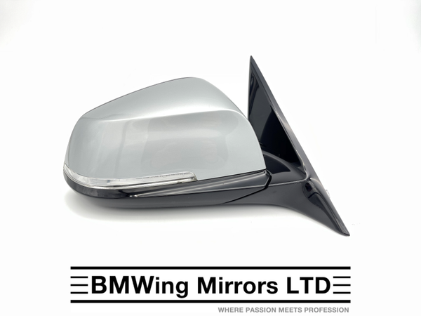 BMW 3 SERIES F30 F31 O/S RIGHT DRIVER SIDE WING MIRROR / 6 PIN / M-SPORT / GLACIER SILVER A83