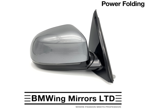BMW X6 F16 O/S RIGHT DRIVER SIDE WING MIRROR 5 PIN POWER FOLDING / M50 Cerium Grey
