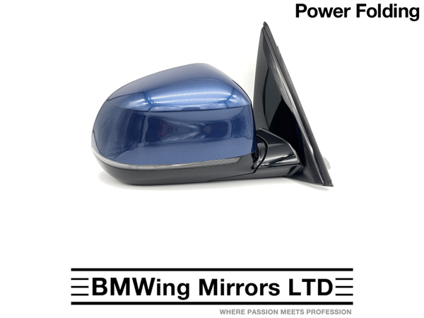 BMW X3 iX3 G01 G08 RIGHT DRIVER WING MIRROR 5 PIN POWER FOLDING M-SPORT / PHYTONIC BLUE C1M