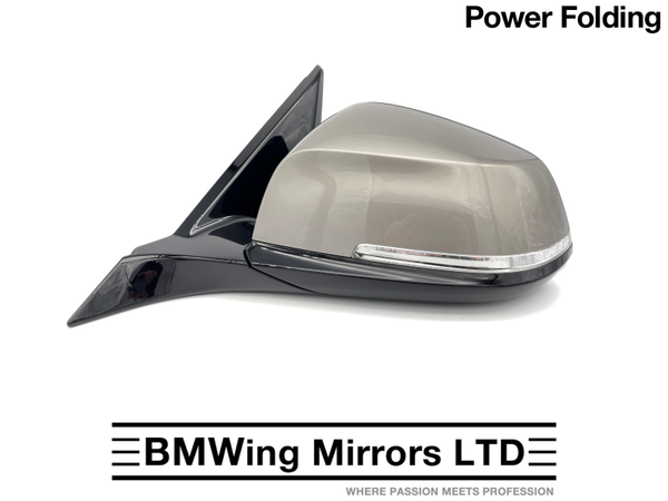 BMW 1 2 F21 F22 F23 F87 M2 LEFT PASSENGER WING MIRROR / 5 PIN POWER FOLDING / FERRIC GREY M135i M235i M235i M240i