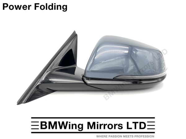 BMW 1 F40 LEFT PASSENGER SIDE DOOR WING MIRROR / 5 PIN POWER FOLDING / STORM BAY