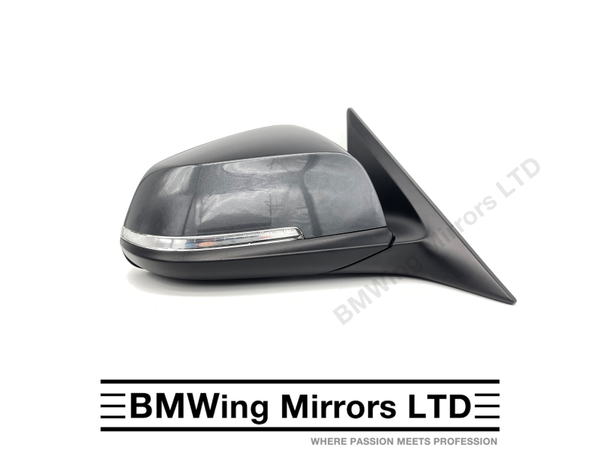 BMW 3 F34 GT GRAN TURISMO RIGHT DRIVER SIDE WING MIRROR / 6 PIN MANUAL FOLDING / GREY