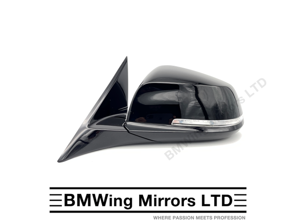 BMW 3 F30 F31 N/S LEFT PASSENGER SIDE WING MIRROR / 6 PIN / M-SPORT / SAPPHIRE BLACK